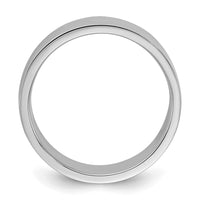 Sterling Silver Rhodium-plated 6mm Flat Size 9 Band