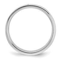 Sterling Silver Rhodium-plated 7mm Flat Size 7.5 Band