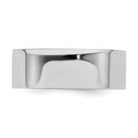 Sterling Silver Rhodium-plated 7mm Flat Size 6 Band