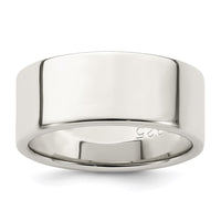 Sterling Silver 8mm Flat Size 6.5 Band
