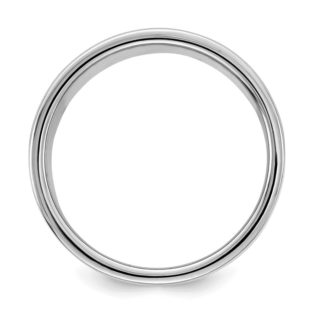 Sterling Silver Rhodium-plated 8mm Flat Size 11.5 Band