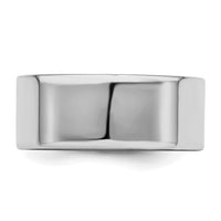 Sterling Silver Rhodium-plated 8mm Flat Size 11.5 Band
