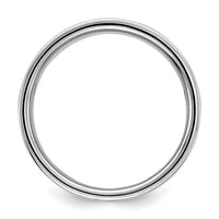 Sterling Silver Rhodium-plated 9mm Flat Size 5 Band