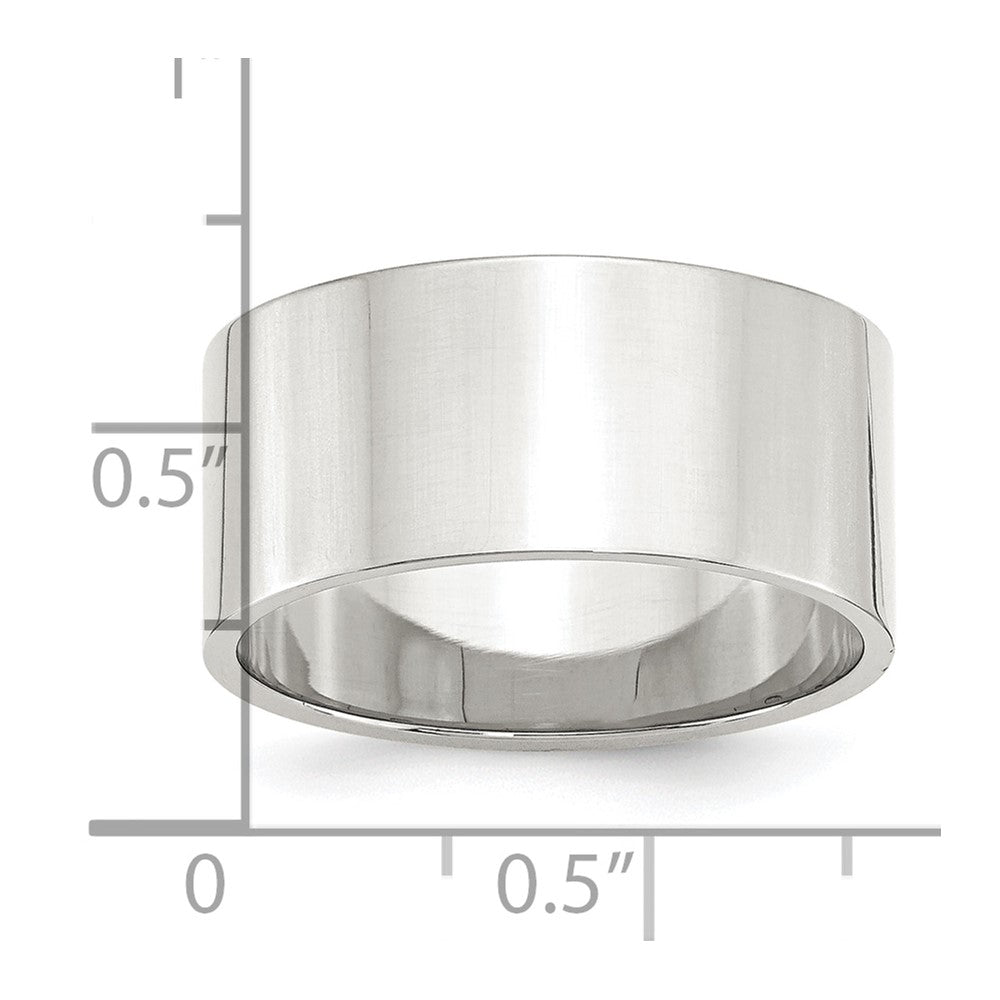 Sterling Silver 10mm Flat Size 9 Band