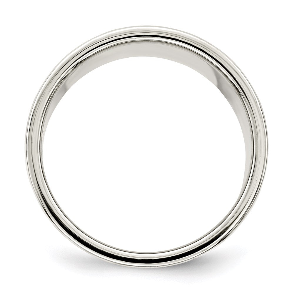 Sterling Silver 12mm Flat Size 7 Band