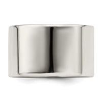 Sterling Silver 12mm Flat Size 13 Band