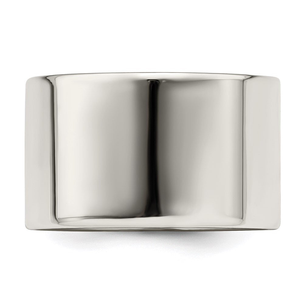 Sterling Silver 12mm Flat Size 8.5 Band