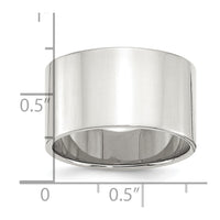 Sterling Silver 12mm Flat Size 5 Band