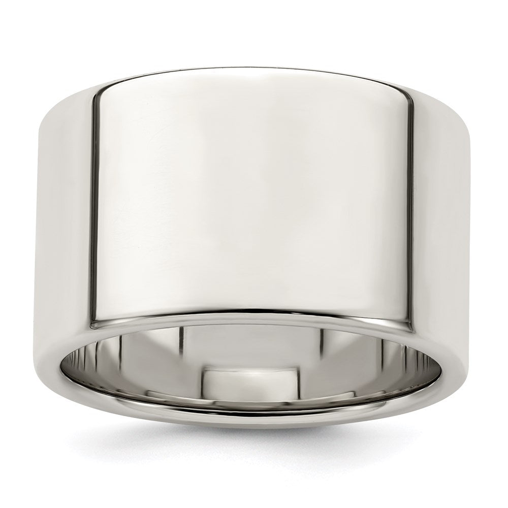 Sterling Silver 12mm Flat Size 8.5 Band