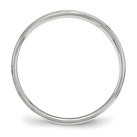 Sterling Silver 4mm Flat w/ Step Edge Size 10 Band