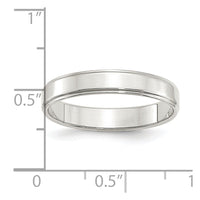 Sterling Silver 4mm Flat w/ Step Edge Size 7.5 Band