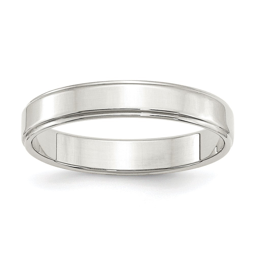 Sterling Silver 4mm Flat w/ Step Edge Size 8.5 Band