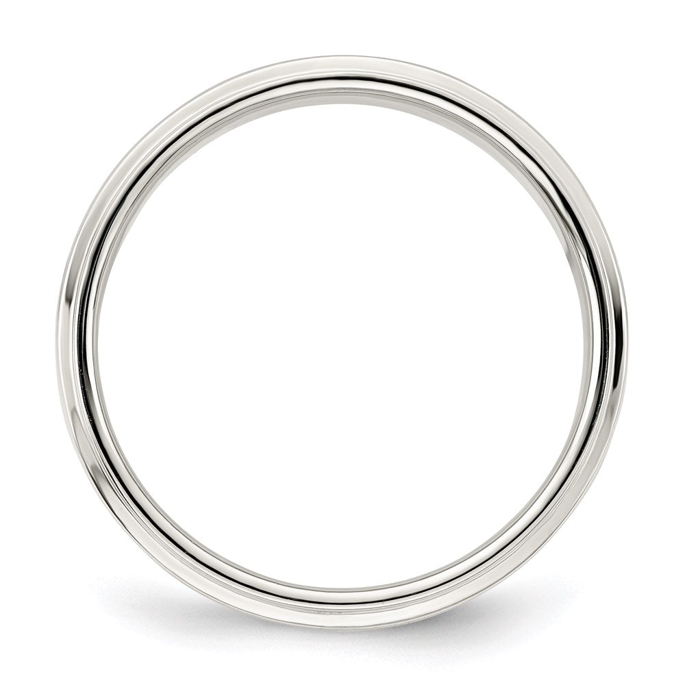 Sterling Silver 5mm Flat w/ Step Edge Size 5 Band