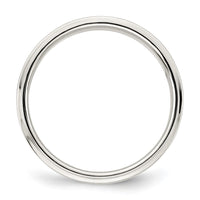 Sterling Silver 5mm Flat w/ Step Edge Size 4.5 Band