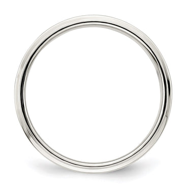 Sterling Silver 6mm Flat w/ Step Edge Size 8.5 Band