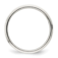 Sterling Silver 6mm Flat w/ Step Edge Size 12 Band