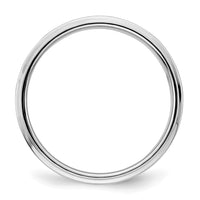 Sterling Silver Rhodium-plated 6mm Flat w/ Step Edge Size 4.5 Band