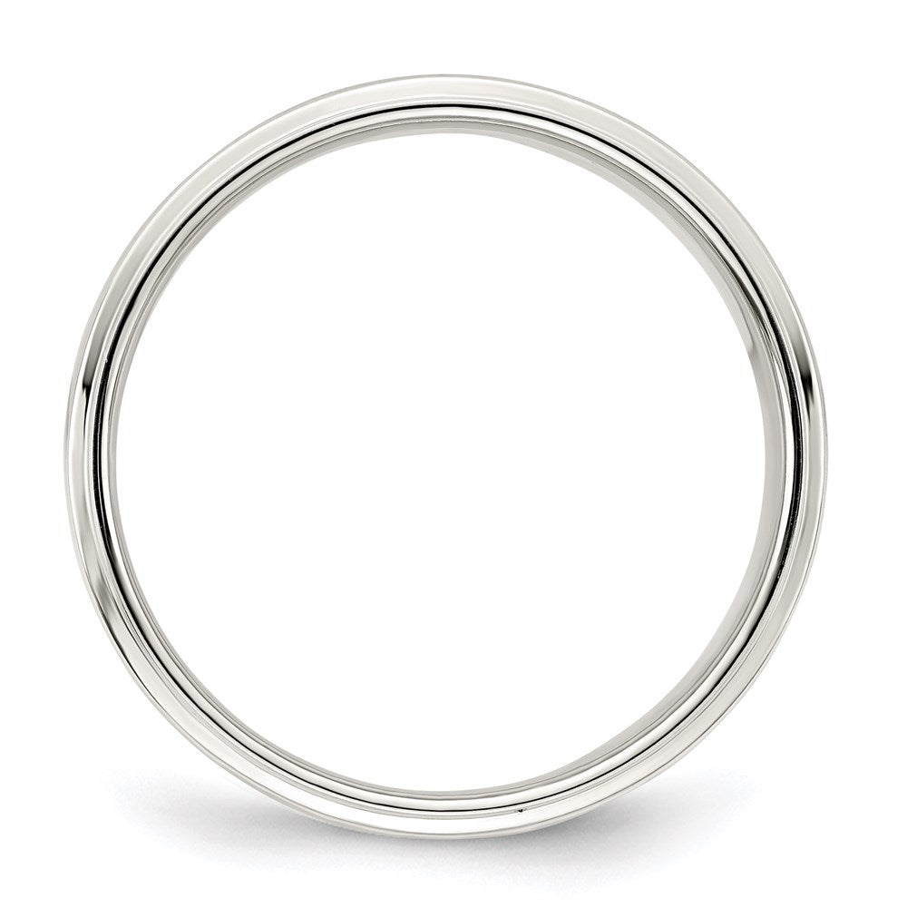 Sterling Silver 7mm Flat w/ Step Edge Size 8.5 Band