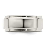 Sterling Silver 8mm Flat w/ Step Edge Size 11 Band