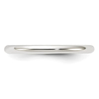 Sterling Silver 2mm Half-Round Size 10 Band