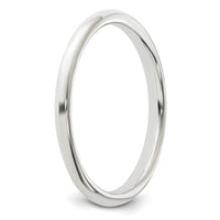 Sterling Silver 2mm Half-Round Size 6 Band