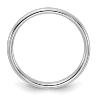 Sterling Silver Rhodium-plated 2mm Half-Round Size 11.5 Band