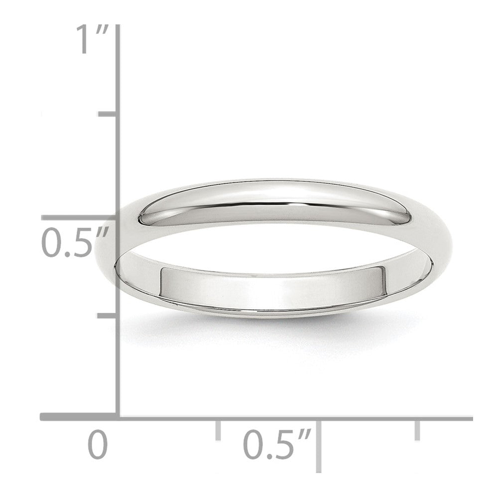 Sterling Silver 3mm Half-Round Size 11 Band