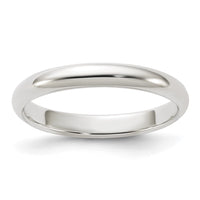 Sterling Silver 3mm Half-Round Size 11 Band