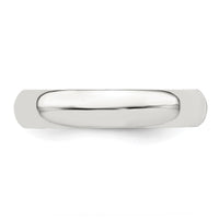 Sterling Silver 4mm Half-Round Size 7.5 Band