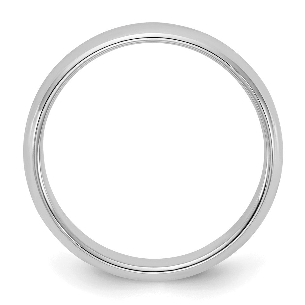 Sterling Silver Rhodium-plated 4mm Half-Round Size 11.5 Band