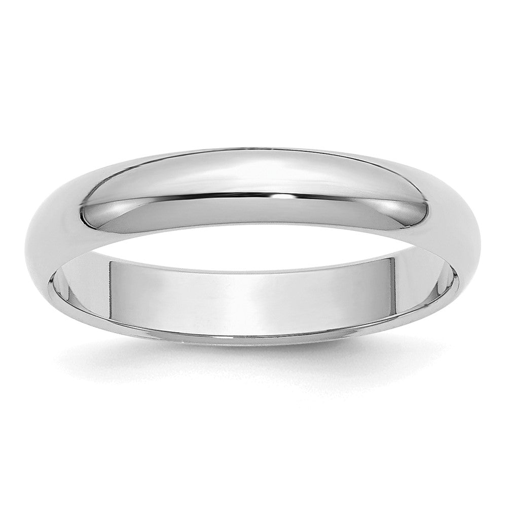 Sterling Silver Rhodium-plated 4mm Half-Round Size 11.5 Band