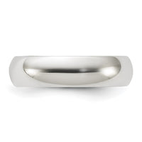 Sterling Silver 5mm Half-Round Size 8.5 Band