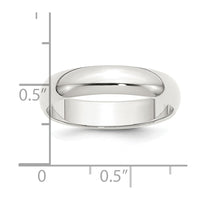Sterling Silver 5mm Half-Round Size 6 Band