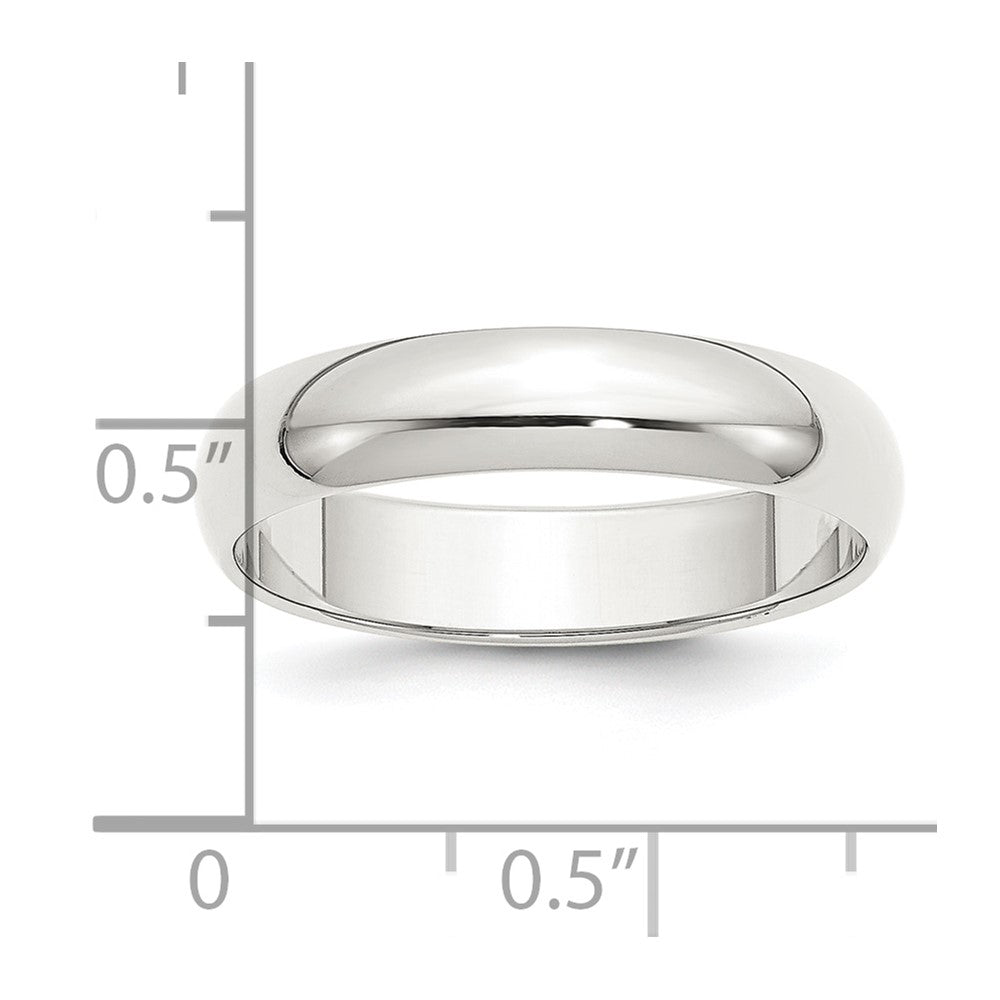 Sterling Silver 5mm Half-Round Size 4 Band
