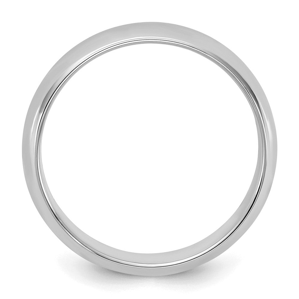 Sterling Silver Rhodium-plated 5mm Half-Round Size 12 Band