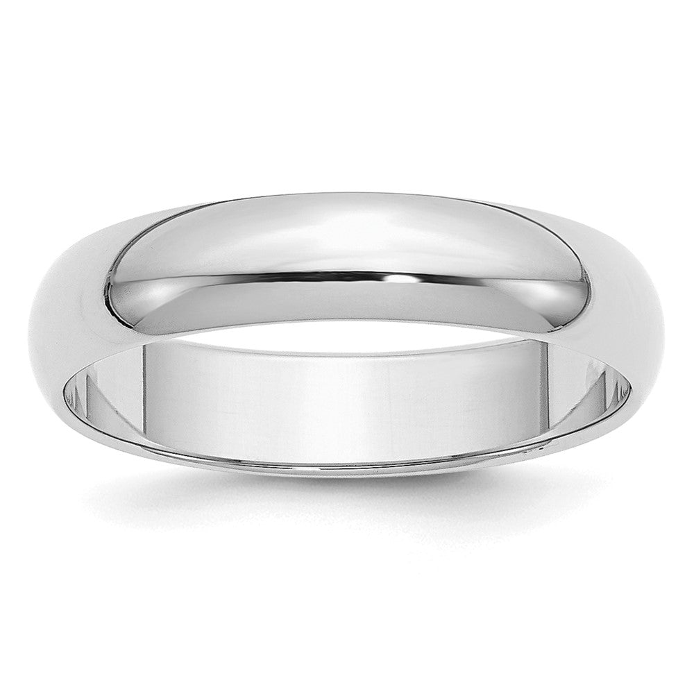 Sterling Silver Rhodium-plated 5mm Half-Round Size 12 Band