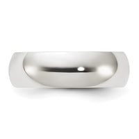 Sterling Silver 6mm Half-Round Size 7 Band