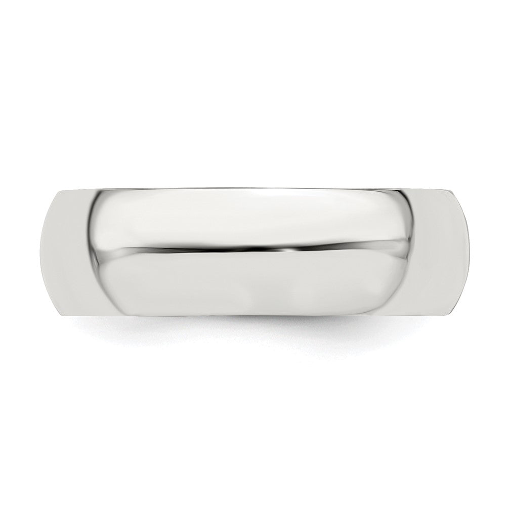 Sterling Silver 6mm Half-Round Size 7 Band
