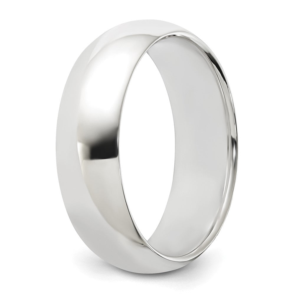 Sterling Silver 6mm Half-Round Size 8 Band