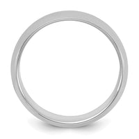 Sterling Silver Rhodium-plated 6mm Half-Round Size 10 Band