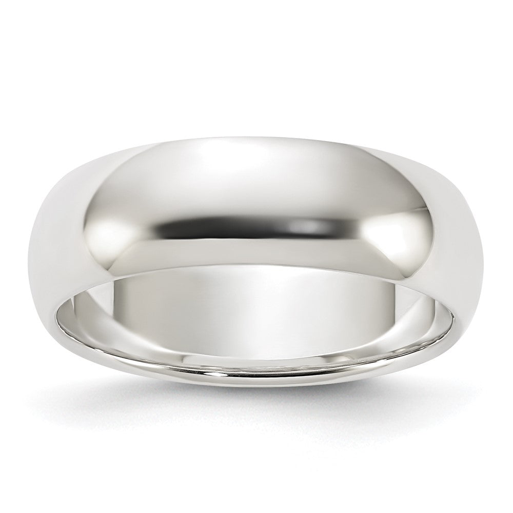 Sterling Silver 6mm Half-Round Size 8 Band