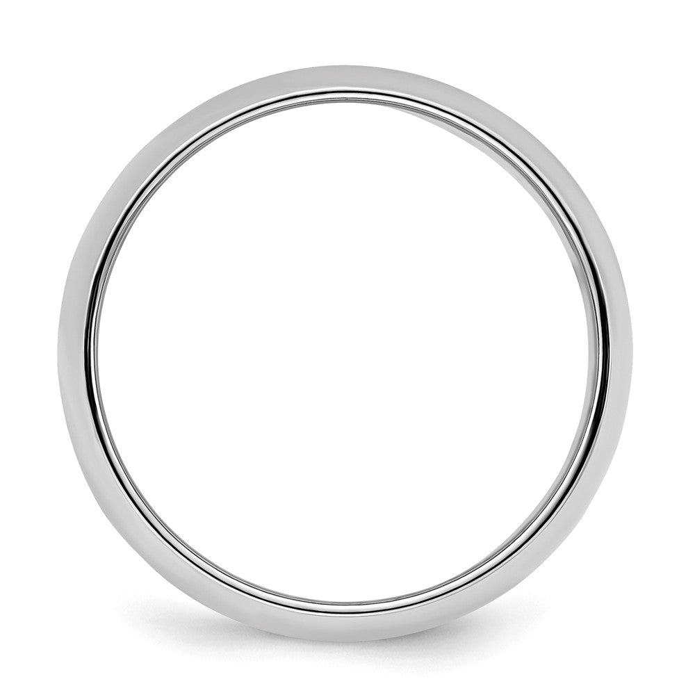 Sterling Silver Rhodium-plated 7mm Half-Round Size 13.5 Band