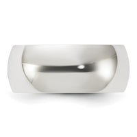 Sterling Silver 8mm Half-Round Size 5 Band