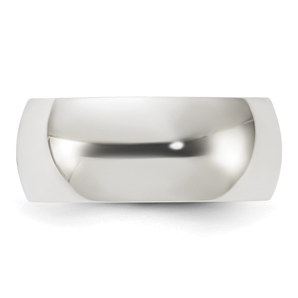 Sterling Silver 8mm Half-Round Size 6 Band