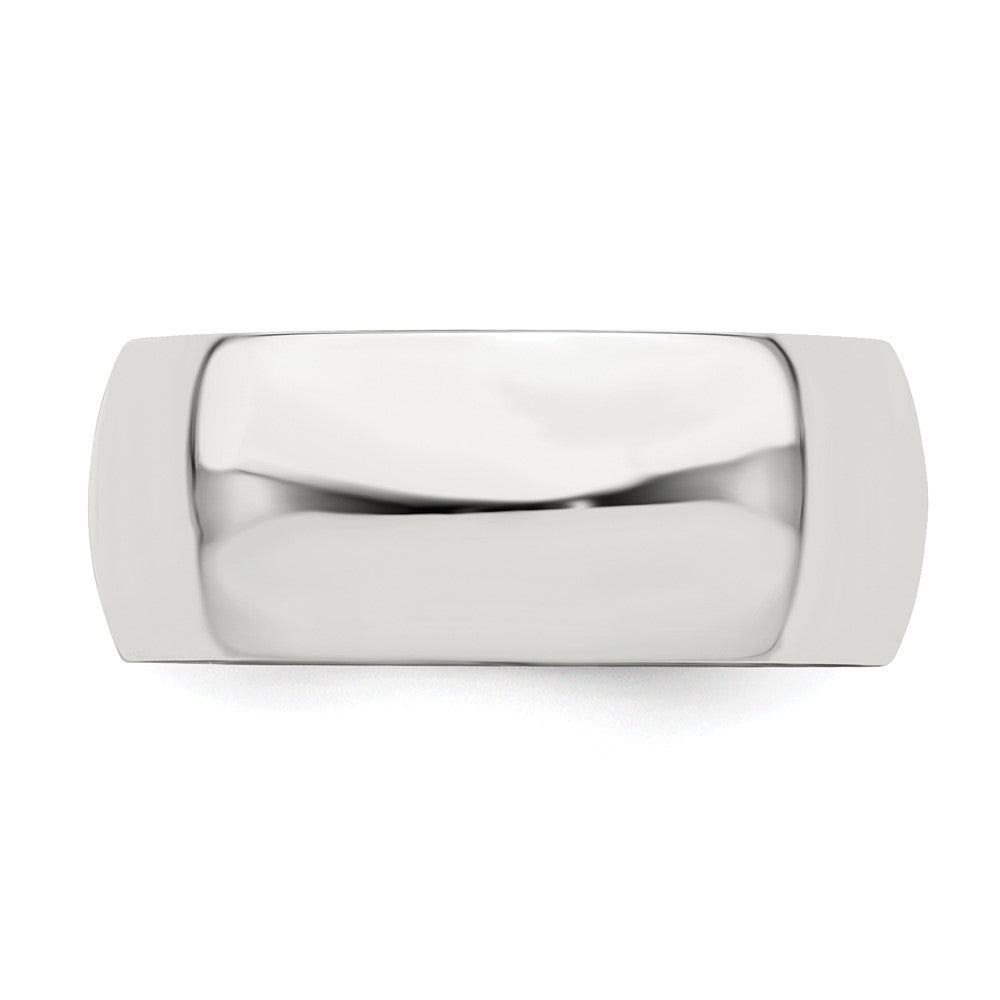 Sterling Silver 8mm Half-Round Size 6 Band