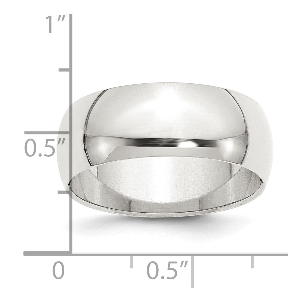 Sterling Silver 8mm Half-Round Size 6 Band