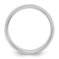 Sterling Silver Rhodium-plated 8mm Half-Round Size 8 Band
