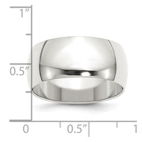 Sterling Silver 9mm Half-Round Size 6 Band