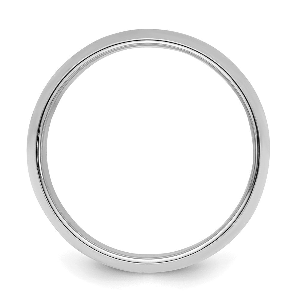 Sterling Silver Rhodium-plated 9mm Half-Round Size 12 Band
