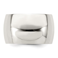 Sterling Silver 12mm Half Round Size 7.5 Band